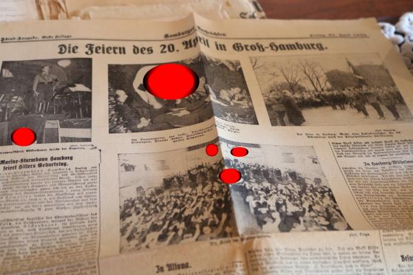 verschiedene alte Zeitungsauschnitte  Feierlichkeiten usw.